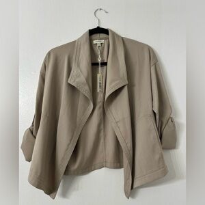 Max Studio TWILL DRAPE FRONT JACKET in Army